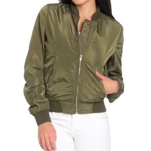 Olive Bomber Jacket